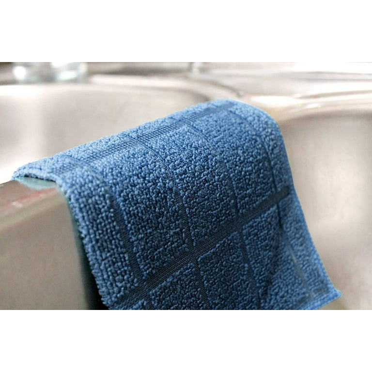 Kitchen Towels - Navy Blue Windowpane Pattern Kitchen Towels, 15x25 in. - 2  Kitchen Towels