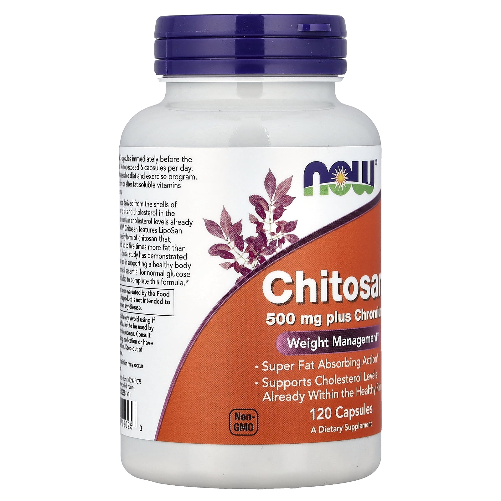 l carnitine chitosan NOW, Chitosan Plus Chromium, 120 Capsules, Dietary Fiber