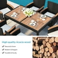 thumbnail image 6 of 7 Piece Patio Rattan Dining Set, Outdoor Space Saving Rattan Chairs with Table, All-Weather Wicker Dining Table & Chairs Set, Cushioned Dining Chairs Set for Balcony Patio Poolside, 6 of 8