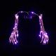 thumbnail image 4 of Esqueleto de tres piezas con mecanismo de sincronización de mano y luz morada para Halloween, simulación de trucos, esqueleto de brazo, 4 of 5