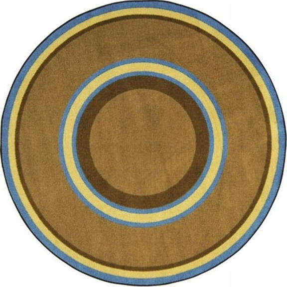 Kid Essentials Ripples Round Misc Sold Color Area Rugs  03 Chocolate - 5 ft. 4 in.