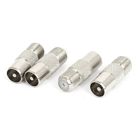 Ace Coax Connector - F Type Female to TV PAL Male F/M RF Coax Coaxial Adapter Connector 4Pcs