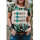 thumbnail image 1 of ABPHQTO Camiseta de cuello redondo con estampado de leopardo Bleach HOWDY para mujer, 1 of 5