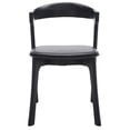 thumbnail image 5 of SAFAVIEH Couture Brylie Modern Leather Solid Dining Bistro Chair, Black (Set of 2), 5 of 14