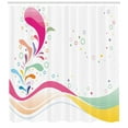 thumbnail image 3 of Ambesonne Floral Shower Curtain, Vivid Bubbles Dots, 69"Wx75"L, Multicolor, 3 of 3
