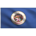 thumbnail image 4 of Oneluffy Minnesota State Flag 2x3 Outdoor Double Sided Minnesota Flag MN State Flag State of Minnesota Flags MN Banner Polyester with 2 Brass Grommets Decor for Indoor Outside, 4 of 8