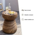 thumbnail image 5 of COSIEST Round Outdoor Side Table, Chessboard, Concrete and Faux Wood, 1 Piece, 5 of 6