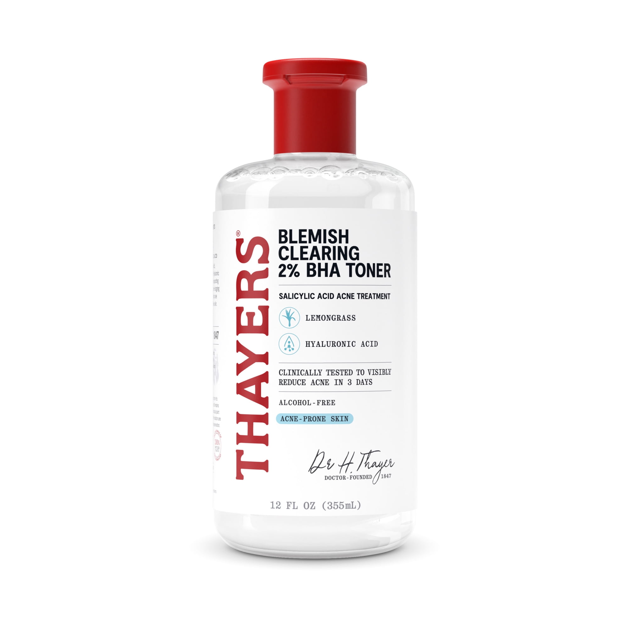 THAYERS Blemish Clearing Salicylic Acid Toner, Acne Treatment Face Toner with 2% Salicylic Acid, Soothing and Non-Stripping Skin Care 12.0 fl. oz.
