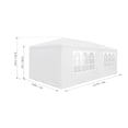 thumbnail image 5 of White Wedding Tents, LANGRIA Party Tent with 4 Removable Sidewalls, Canopy, 6 Windows for Outdoor Events Catering Carport, 19.7×9.8 ft, 5 of 12