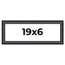19x6 Frame Black Real Wood Picture Frame Width 1.25 inches | Interior Frame Depth 0.5 inches |