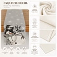 thumbnail image 7 of Smile Grey Snowman Snowflake Let it Snow Christmas Table Runner 13x72 Inch, 7 of 7