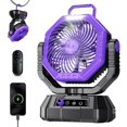 thumbnail image 1 of Ventilador de camping AJVV Dual Motors con batería de 20000 mAh, luz LED, 1 of 8