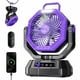thumbnail image 1 of Ventilador de camping AJVV Dual Motors con batería de 20000 mAh, luz LED, 1 of 8