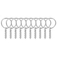 thumbnail image 4 of Juego de llaveros de 120 Uds., placa acrílica estable, llavero, anillo de enlace, Kit de borlas de cuero para decoración DIY, Color plateado, 4 of 8