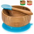 thumbnail image 3 of Plato de bambú para bebé con ventosa antideslizante que incluye plato de succión para bebé, plato de alimentación con ventosa constante, cuchara para bebé a juego, juego de vajilla para bebé JFHHH pequeña, 3 of 4