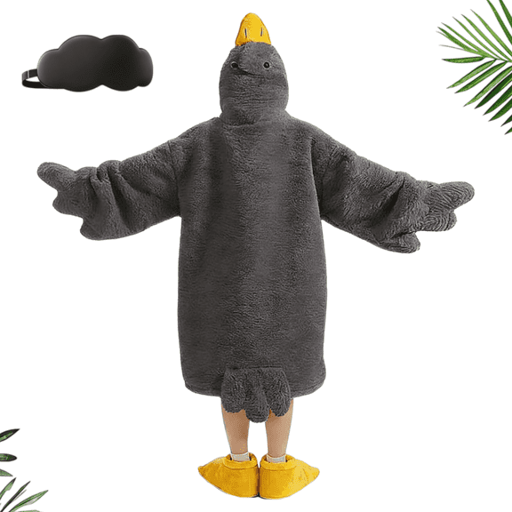 Goose Duck Costume Pajamas for Halloween & Christmas Party, Unisex Gray/M