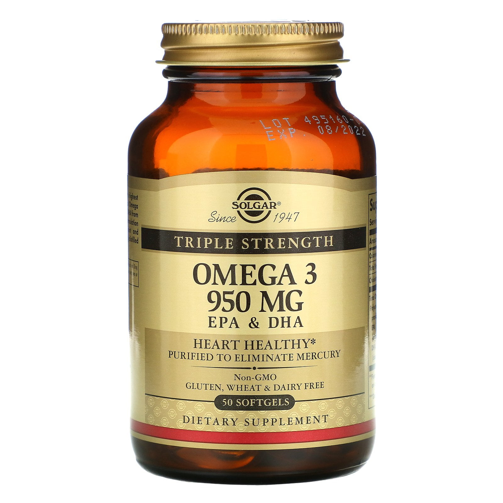 Solgar Omega-3 950mg EPA + DHA, 50ct