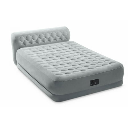 Queen Dura-Beam Series Headboard Airbed with Built-In