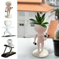 thumbnail image 5 of Succulent Pot, Cute Sporty People Shaped Ceramic Succulent Flower Plant Pot, Planter for Home Garden Office Desk Decoration. (Weightlifting), 5 of 5