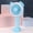 Blue, variant on Handheld Fan USB Rechargeable Portable Mini Fan with LED Light, Cute Cat Design Folding Personal Fan for Summer, 3 Speeds Quiet Operation, Compact Travel Fan