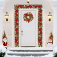 thumbnail image 6 of 6FT Christmas Garland, Pre-Lit Battery Operated Xmas Garland with 20 Lights Flowers Ball Ornaments Berries, Xmas Decorations for Staircase Banister Fireplace Door Table Indoor Outdoor, 6 of 9