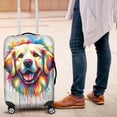 thumbnail image 4 of Watercolor Drip Golden Retriever Pop Art Colorful Portrait Artwork Travel Luggage Cover Goldens Dog Lover Gifts Idea Suitcase Dust Protective Decor - 01009, 4 of 5