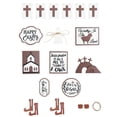 thumbnail image 2 of HongHeng Easter Tiered Tray Decor Easter Table Wooden Sign Decorations He is Risen Cross Tabletop Farmhouse Decor for Easter Kitchen Home Party Holiday, 2 of 8