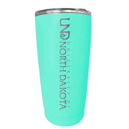 

North Dakota Fighting Hawks Etched 16 oz Stainless Steel Tumbler (Seafoam)