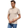 thumbnail image 6 of GIRUNS Men's Short Sleeve Waffle Henley T-Shirt Summer Casual Tee For Men, 6 of 6