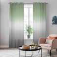 thumbnail image 5 of Sage Green Grey Ombre Kitchen Curtains 84 Inch Length, Modern Ombre Abstract Art Grommet Top Bedroom Living Room Curtains, Light Filtering Cafe Curtain Drapes 2 Panels Set 84''x84'', 5 of 9