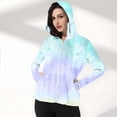 thumbnail image 5 of YUGYXL Womens Long Sleeve Sun Protection Shirts UPF 50 Rash Guards Cooling Hoodies with Mask Summer Long Sleeve Fishing Blouse M C Multicolor, 5 of 7
