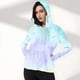 thumbnail image 5 of Chaquetas y prendas de vestir exteriores informales con capucha y manga larga de color degradado para mujer, con capucha y hebilla para el pulgar, ropa de protección solar, parte superior de poliéster, 5 of 7