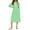 Green, variant on Womens Color Block Long Sleeve Boho Midi Dress Casual Beach Button Down Shirt Dress