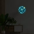 thumbnail image 5 of Blue Glow in The Dark Wall Clock 16 Inch Slient Space Wall Clock Battery Operated Non Ticking Children Round Wall Clock for School Boys Bedroom Living Room, 5 of 5