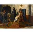 thumbnail image 2 of Jean-Paul Laurens 14x11 Black Ornate Wood Framed Double Matted Museum Art Print Titled: The Judgment of Pope Formosa (1870), 2 of 5