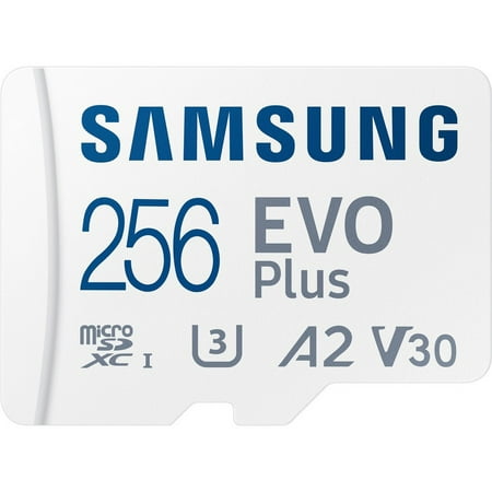 Samsung - EVO Plus 256GB microSDXC UHS-I Memory Card with Adapter