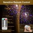 thumbnail image 4 of Morttic 2 Pack Christmas Outdoor Lights 200 Led Fireworks Lights Battery Powered Lantern Chandelier with Remote Control Hanging Fairy Lights for Tree Patio Bedroom Wedding Party Decoration -Multicolor, 4 of 6