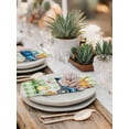 thumbnail image 5 of Green Plaid Easter Cloth Napkins Set of 4 Reusable Dinner Napkins, Blue Truck Spring Floral Bunny Animals Cocktail Napkin Washable Table Napkins for Wedding/Holiday Party/Baby Shower 20"x20", 5 of 7