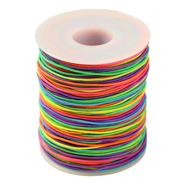 Polyester Elastic Cord Stretch String Rope Spandex Nylon Rubber Blend for Crafting Jewelry Making DIY Knitting Beaded Bracelet Necklace