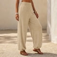 thumbnail image 5 of Aezemi Women High Waisted Sports Pants Loose Fit Elastic Waist Flowy Jogger Pants with Pockets Palazzo Womens Workout Fashion Casual Outdoor Trousers XL, 5 of 8