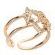thumbnail image 1 of KAKOWELY Anillo Dorado Ajustable Con Inicial Y Detalle De Hueca Para Regalo Especial, 1 of 6