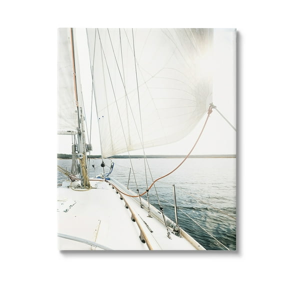 Stupell Industries Nautical Boat Mast View Transportation Photography Gallery Wrapped Canvas Art Print Wall Art, 16 x 20