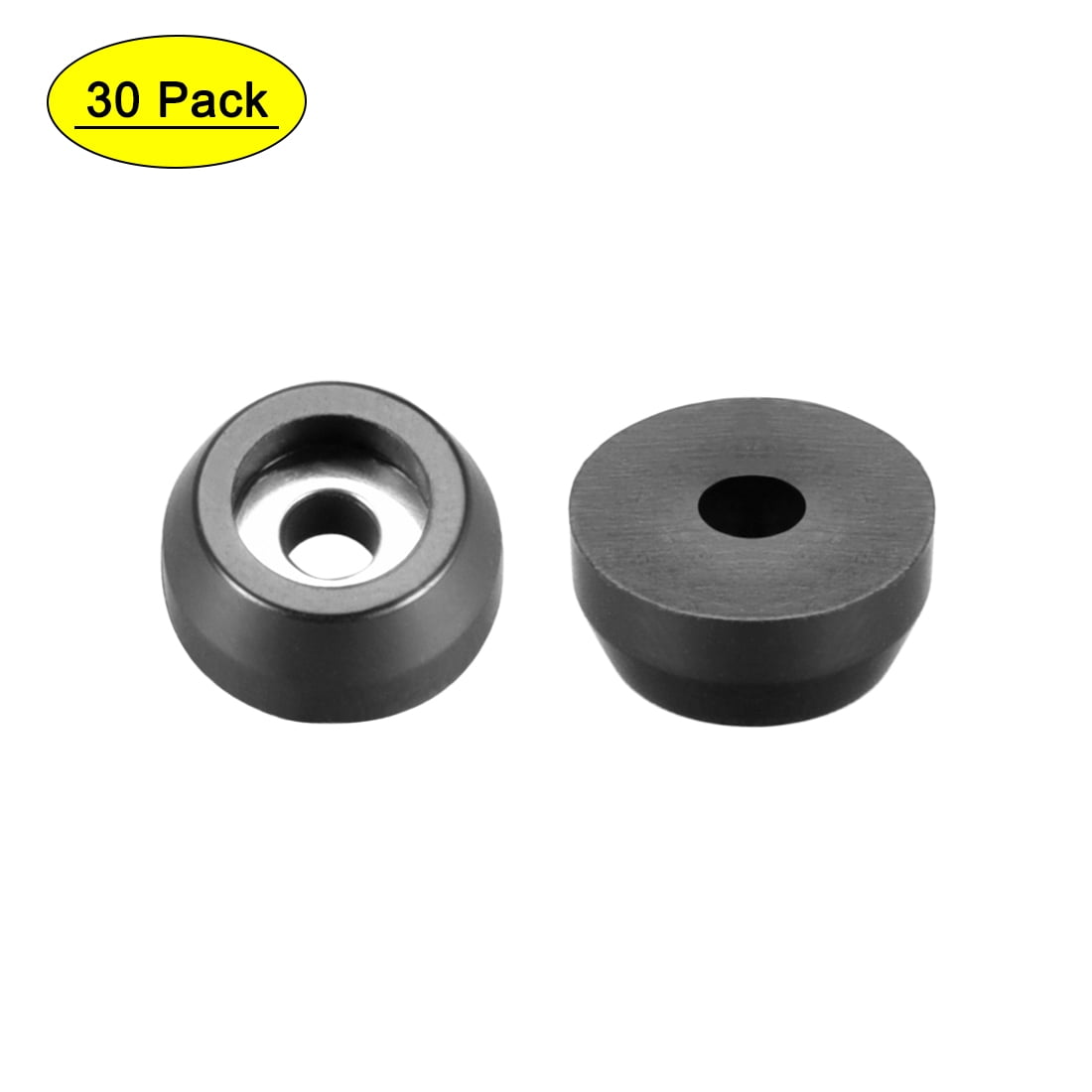 Uxcell D11x9xH5mm Rubber Feet Bumper Pads, Black 30 Count