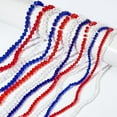thumbnail image 5 of About 954 Pcs Red Blue Glass Beads 4 Sizes Faceted Glass Beads Gem Beads Strands with 21.87 Yards(20m) Thread for Bracelet Jewelry Making Independence Day, 5 of 9