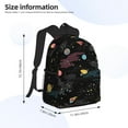 thumbnail image 4 of Daiia Galaxy School Backpack for Men Women, Unisex Large Waterproof Bookbag Schoolbag Casual Daypack for High School/College/Teens/Travel/Work Black, 4 of 8