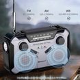 thumbnail image 2 of ZheElen Rechargeable AM/FM Portable Radio With Solar Charging Solar this multi-functional outdoor SOS Powered Hand Cranked Radio NOAA Dynamo, 2 of 6
