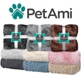 thumbnail image 2 of PetAmi Waterproof Dog Blanket For Medium Large Dog, Puppy Pet Blanket Couch Cover Protection, Sherpa Fleece Fuzzy Cat Blanket Throw, Couch Sofa Bed Furniture Protector Soft Reversible, 40x60 Taupe, 2 of 7