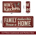 thumbnail image 3 of Red Kitchen Rugs Anti Fatigue Mats for Kitchen Floor Farmhouse Quotes Kitchen Mats for Floor Non Skid Washable Cushioned Standing Mats for Laundry Room,Home,Set of 2, 17.3 x 28+17.3 x 47 Inch,PVC, 3 of 6