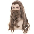 thumbnail image 3 of RightOn Mens Long Wavy Golden Brown Cosplay Wig with Braid for Costume Party Wig Use (Brown Golden)), 3 of 6
