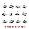 thumbnail image 3 of Conector hembra micro USB, apto para reparaciones electrónicas o proyectos de bricolaje. 12 modelos cada 1pc, 3 of 6